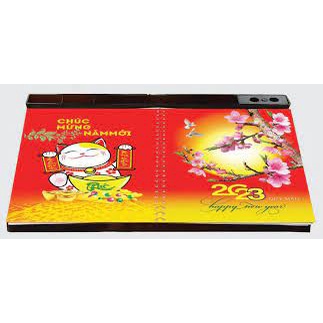Lịch để bàn nhựa có ghi chú năm 2023 mão, LỊCH ĐỂ BÀN văn phòng 53 TUẦN ĐẾ NHỰA LÒ XO GIỮA 2023 (17 X 28 CM)