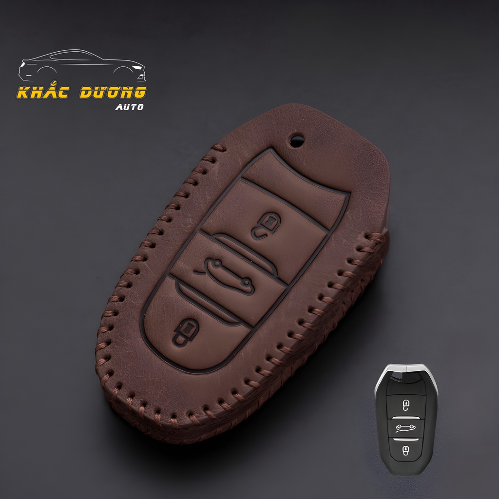 Bao da chìa khoá PEUGEOT 2008 3008 5008 cao cấp sang trọng