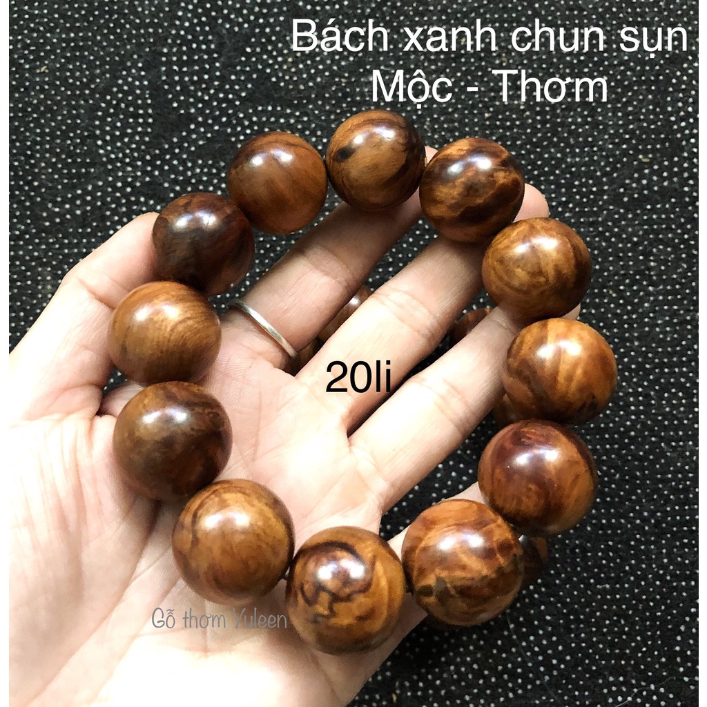Vòng tay phong thủy gỗ bách xanh hút tài vận, gỗ bách xanh sụn chớp, vòng tay đẹp, vòng gỗ thơm, độc đáo.Gỗ thơm Yuleen