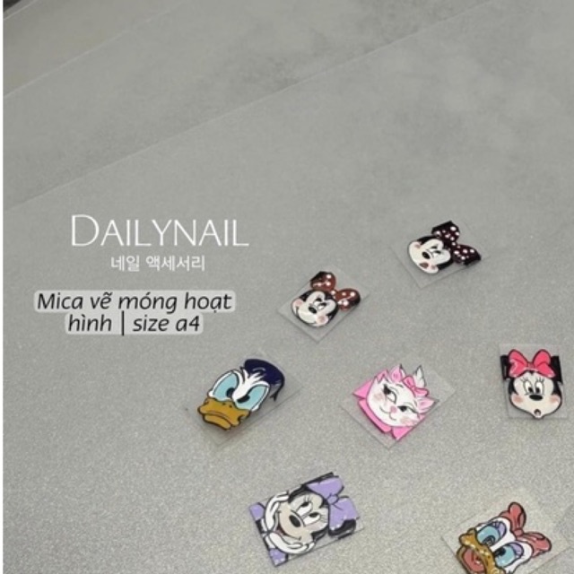 Miếng mica vẽ sticker dán móng tay