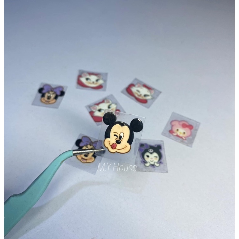 Miếng mica vẽ sticker dán móng tay