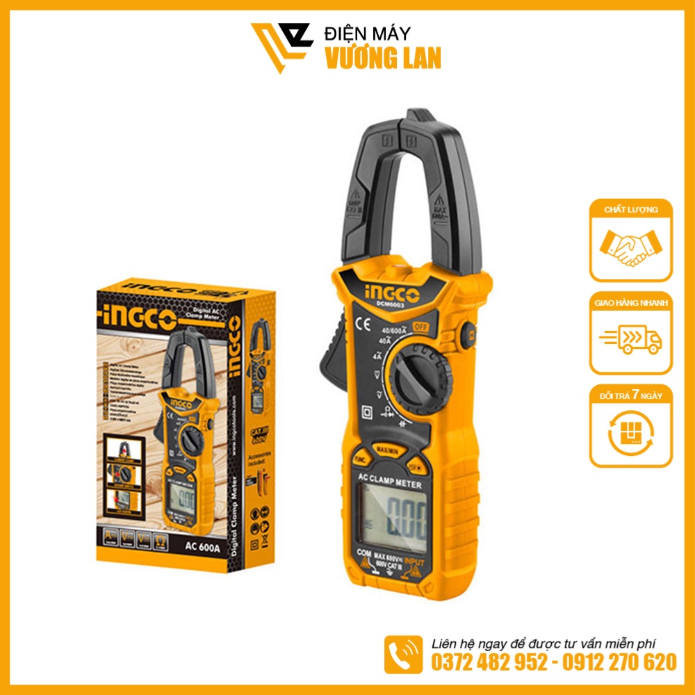 Ampe kìm đo AC kỹ thuật số Ingco DCM2001