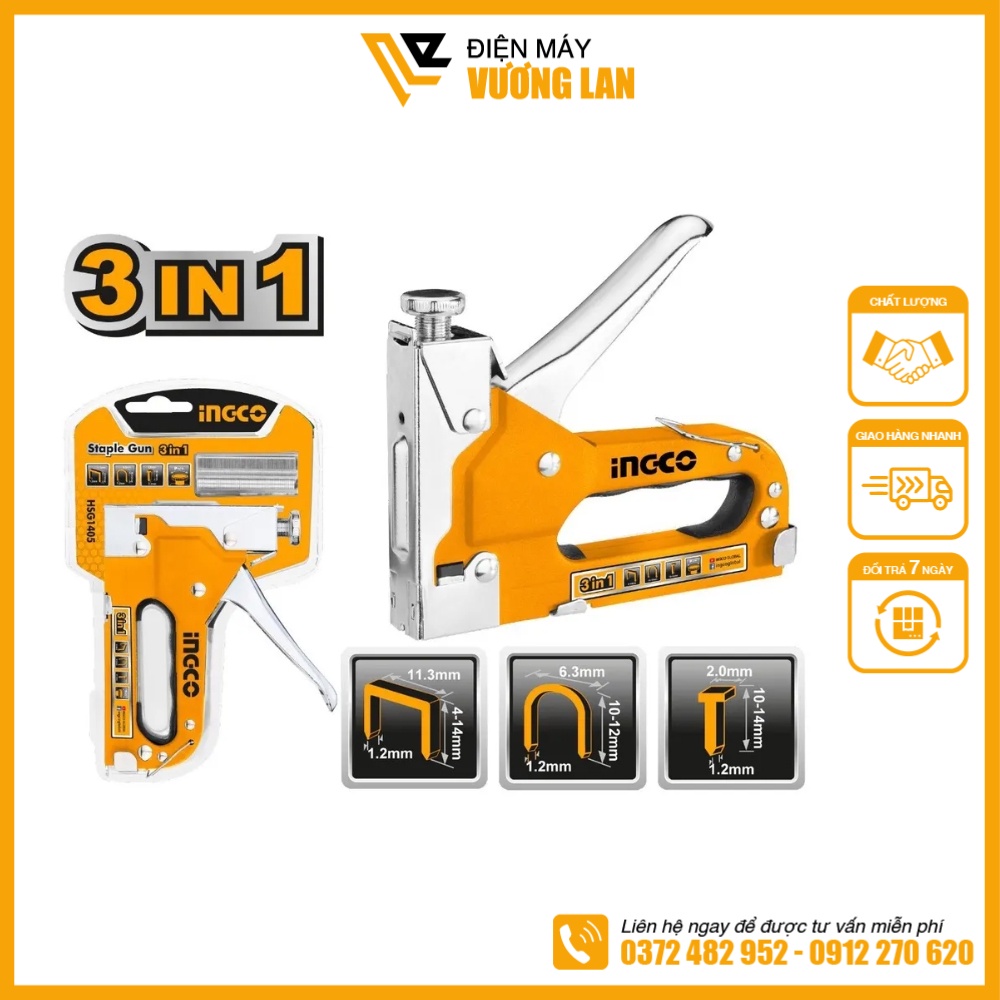 Kềm, Kìm Bấm Ghim 3 Trong 1 INGCO HSG1405