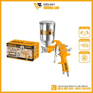 Súng phun sơn và súng phun có chỉnh gió dùng hơi khí nén 400cc ingco asg4041, asg4042