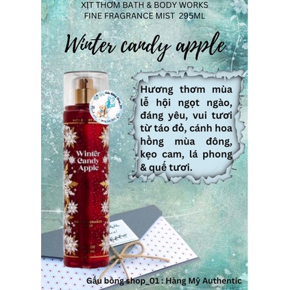Xịt Thơm Bath And Body Works Winter Candy Apple 236ml