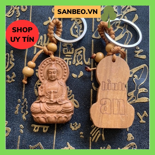 MÓC KHÓA GỖ HÌNH ĐỨC PHẬT - SANBEO.VN