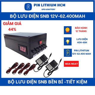 Ups 12v dung lượng 62400mah, lưu điện camera, wifi, bảo hành 12 tháng