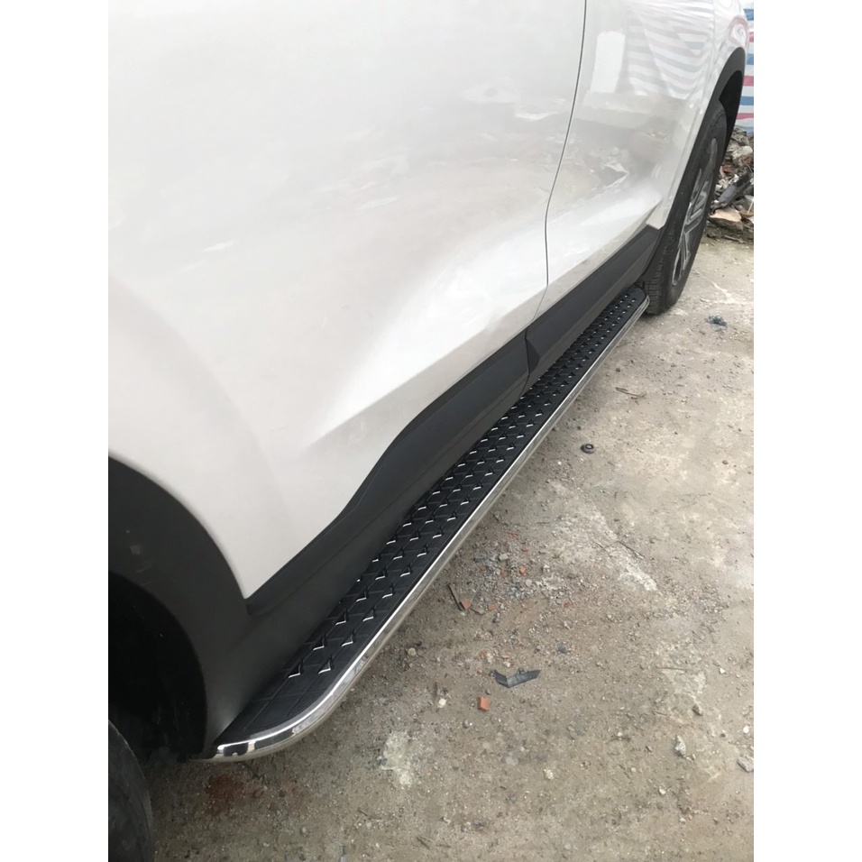 Bậc lên xuống, bệ bước chân ô tô Hyundai SantaFe 2021-2022. Mẫu nhôm đúc KN