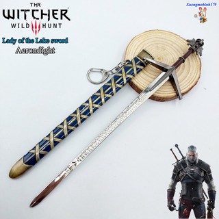 Mô hình sưu tầm The Witcher Wild hunt Aerondight Lady of the lake sword 22cm kèm kệ trưng bày