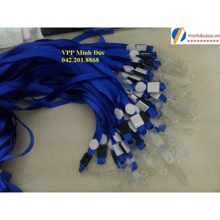 COMBO Dây đeo thẻ nhân viên khuy nhựa, khuy sắt số lượng 10 chiếc