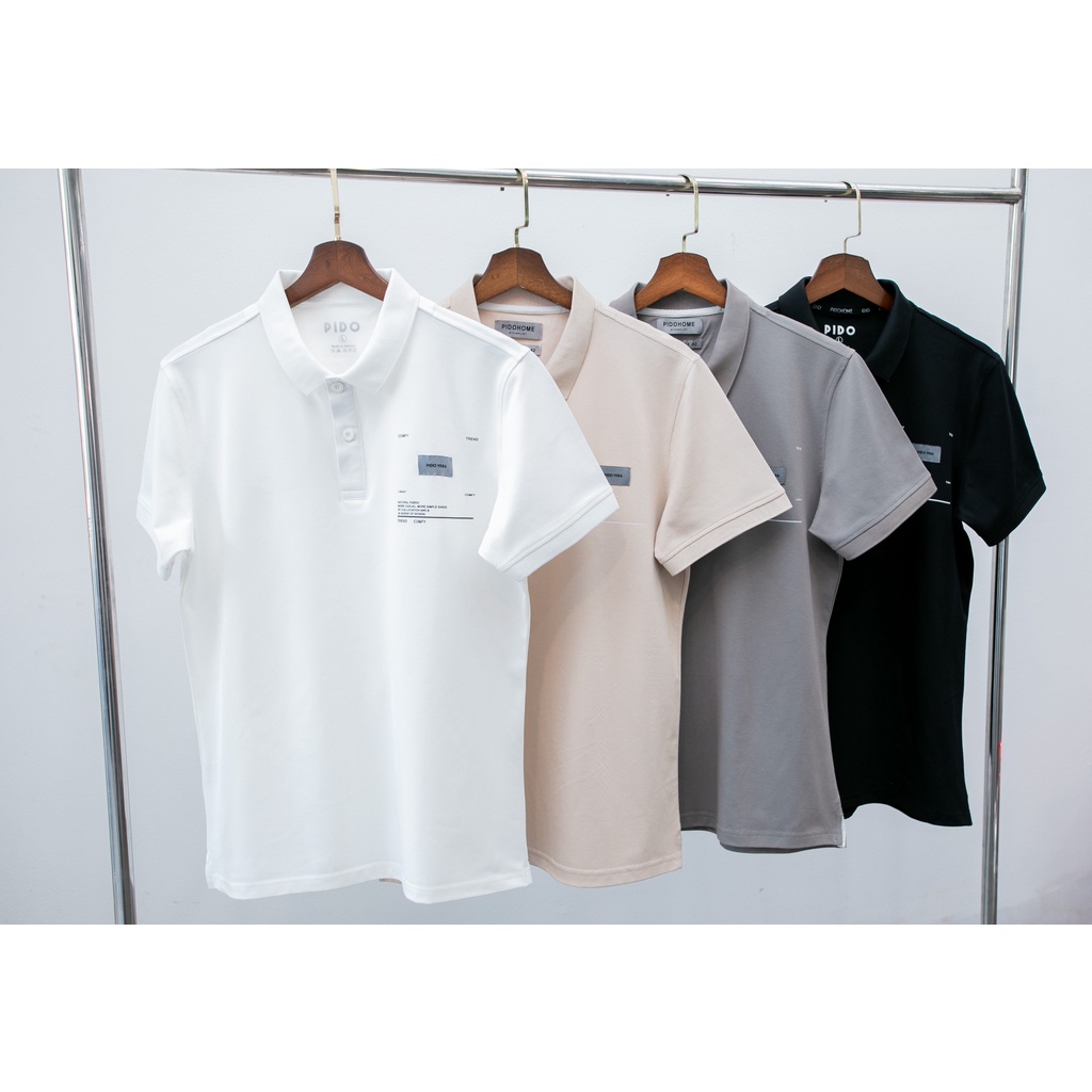 Áo Thun Polo Nam Kèm Chữ Thêu Thương Hiệu PIDO - TABI SHOP