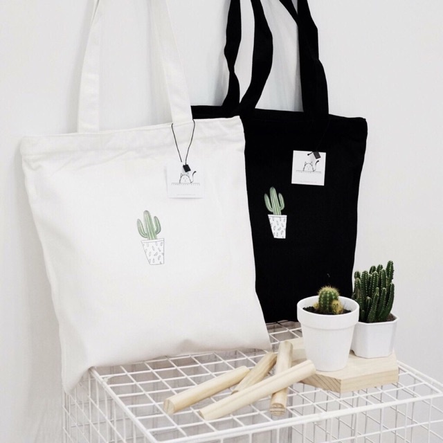 [Túi tote] Túi vải chậu xương rồng BIGOMALL