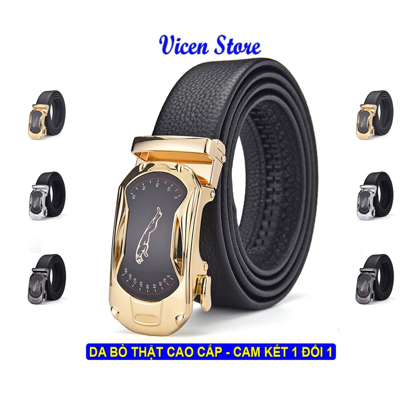 Thắt Lưng Nam Da Thật Cao Cấp VICENZO Mặt Khóa Hình Oto Chống Ri Sang Trọng Cam Kết Bảo Hành Lỗi 1 Đổi 1