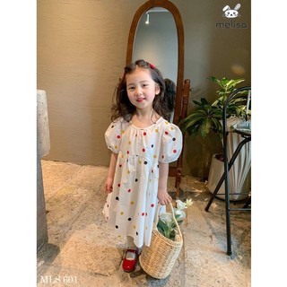 Váy melisa nền trắng chấm bi