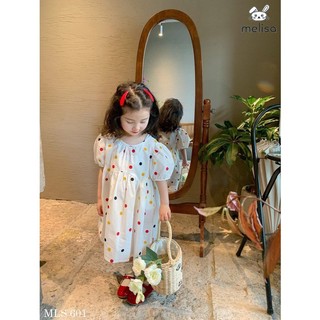 VÁY MELISA NỀN TRẮNG CHẤM BI