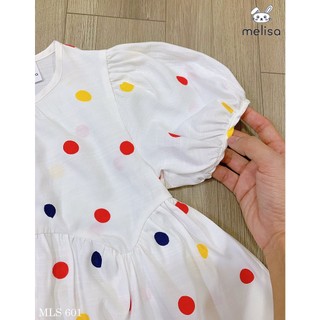 VÁY MELISA NỀN TRẮNG CHẤM BI