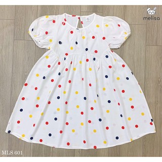 VÁY MELISA NỀN TRẮNG CHẤM BI