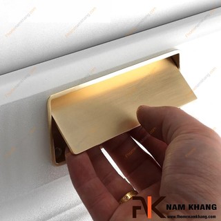 Tay nắm âm cửa tủ màu vàng nk237-v