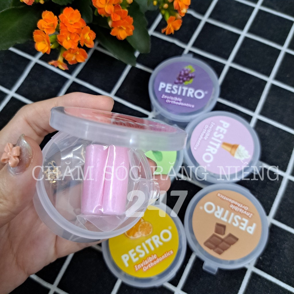 HCM | Bộ 2 cục cắn PST  có Nhiều MÙI HƯƠNG dành cho người niềng răng trong suốt, cục cắn hỗ trợ đeo khí cụ