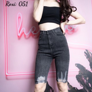  Quần Jean Ngố Nữ Lưng Cao Ombre JUBE Vol.75 Quần Lửng Nữ Skinny Rách Loang Màu Vải Jean Giãn Hack Dáng BST Jube Ombre 