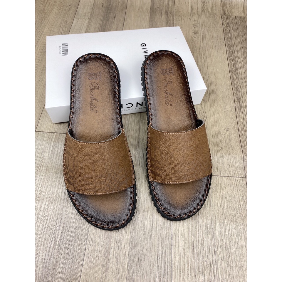 Dép da bò quai ngang đế khâu siêu đẹp  Kiểu dáng thanh lịch, màu sắc hài hòa trang nhã Năng động