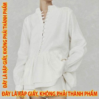 Rập giấy sm014 - áo sơmi thyatelier cổ nút