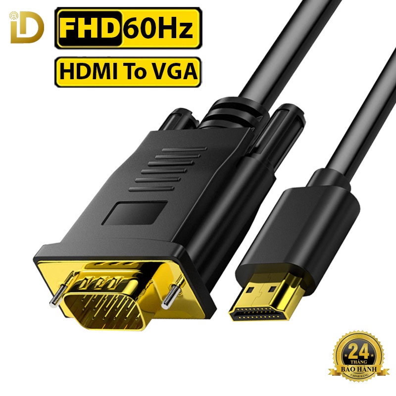 Dây Cáp HDMI Sang VGA Dài 0.5M - 10M ID Tech H2V101 - Bảo Hành 24T Đổi Mới