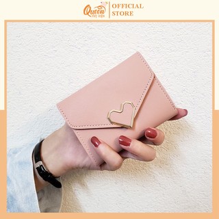 Ví Nữ Cầm Tay YOUNG GIRL Nút Bấm Tim Nhỏ Gọn Cực Đẹp