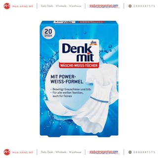 Giấy giặt tẩy trắng quần áo Denkmit (20 miếng)