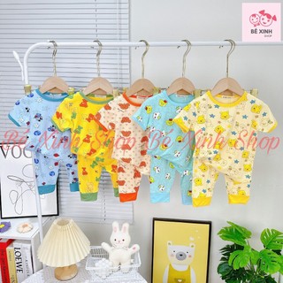 Đồ Bộ Quần Áo Ngủ Cộc Tay Quần Dài Cho Bé Trai Bé Gái Minky Mom  Bộ Quần Áo Ngắn Tay Cho Bé Trai Gái ANQD MỚI