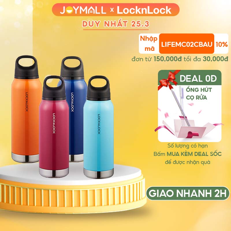 Bình giữ nhiệt Lock&Lock Loop Tumbler LHC4153 LHC4154 530ml, 620ml - Hàng chính hãng, có lưới lọc trà - JoyMall