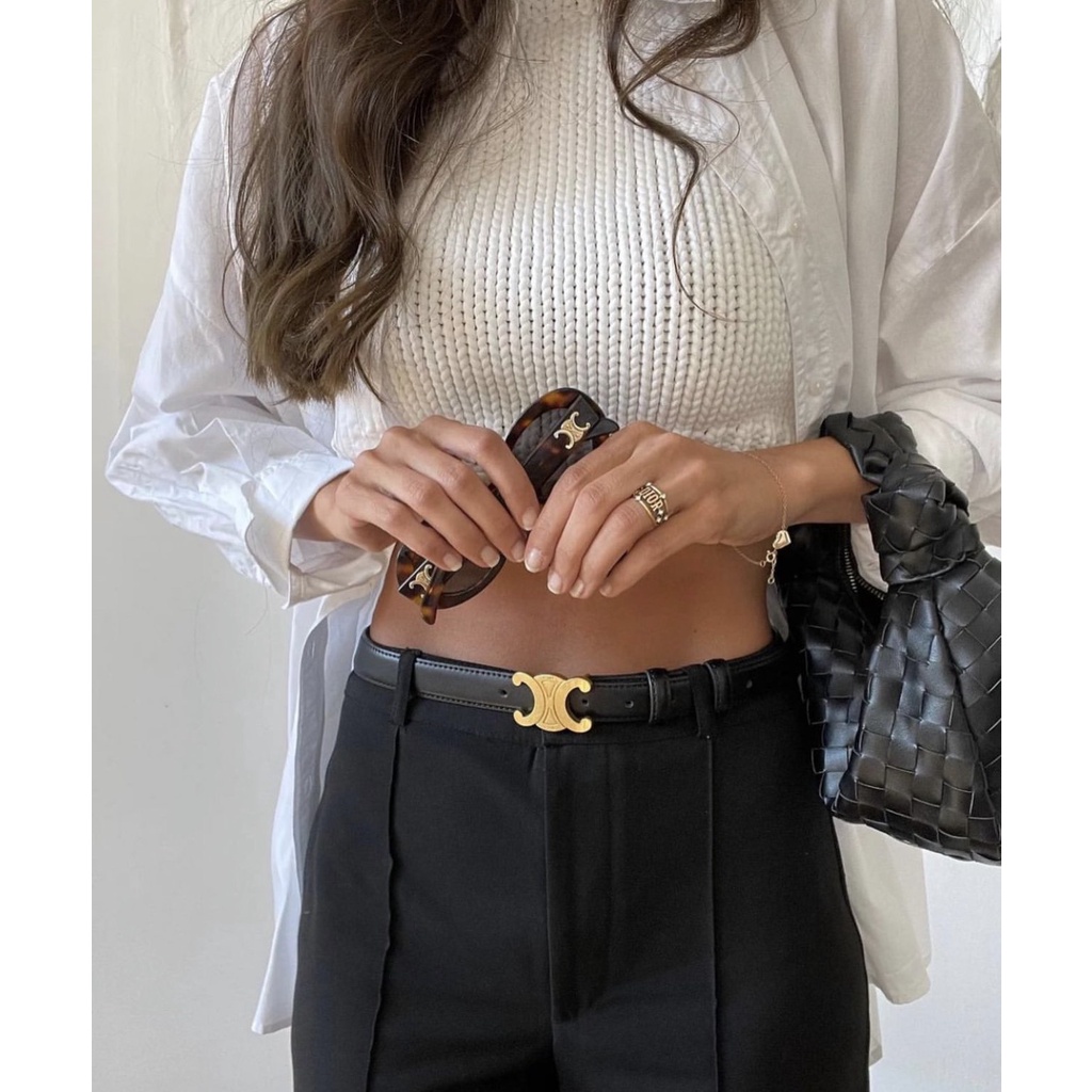 Thắt lưng Belt da thật Ce.line unisex basic bản super fullbox