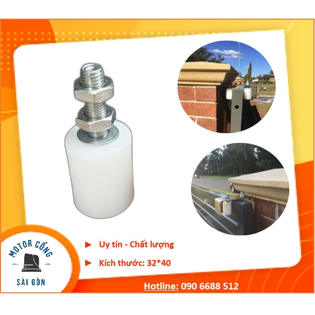 Con lăn nhựa cổng trượt - Con lăn cổng trượt ngang kích thước 32x40