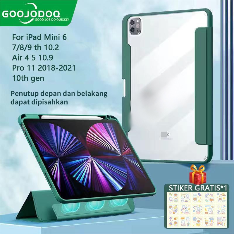 ốp lưng ipad GOOJODOQ Vỏ Acrylic Có Thể Tháo Rời Cho iPad Mini6 iPad Gen9 Gen8 10.2 11 Inch 2020 2021 Ipad Air4 10.9