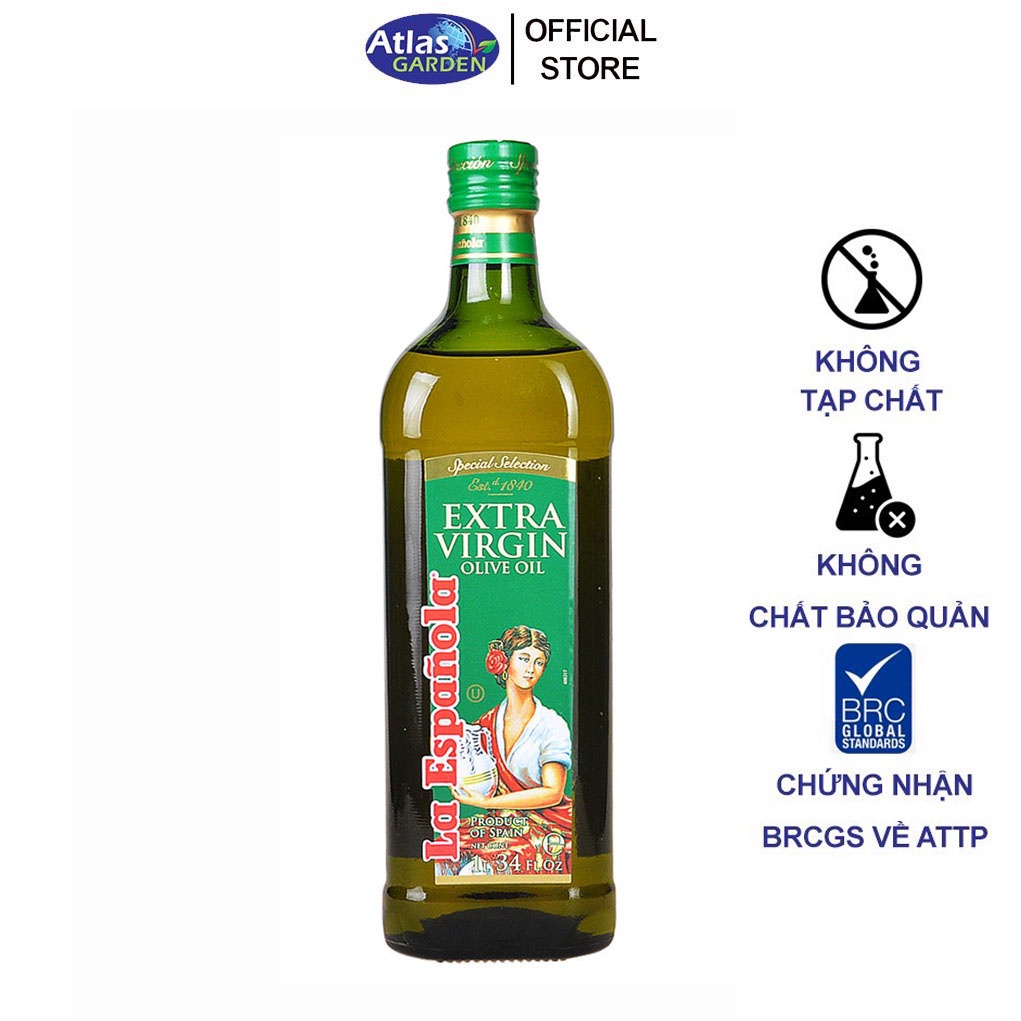 Dầu Olive Nguyên Chất Extra Virgin 1L - Tây Ban Nha