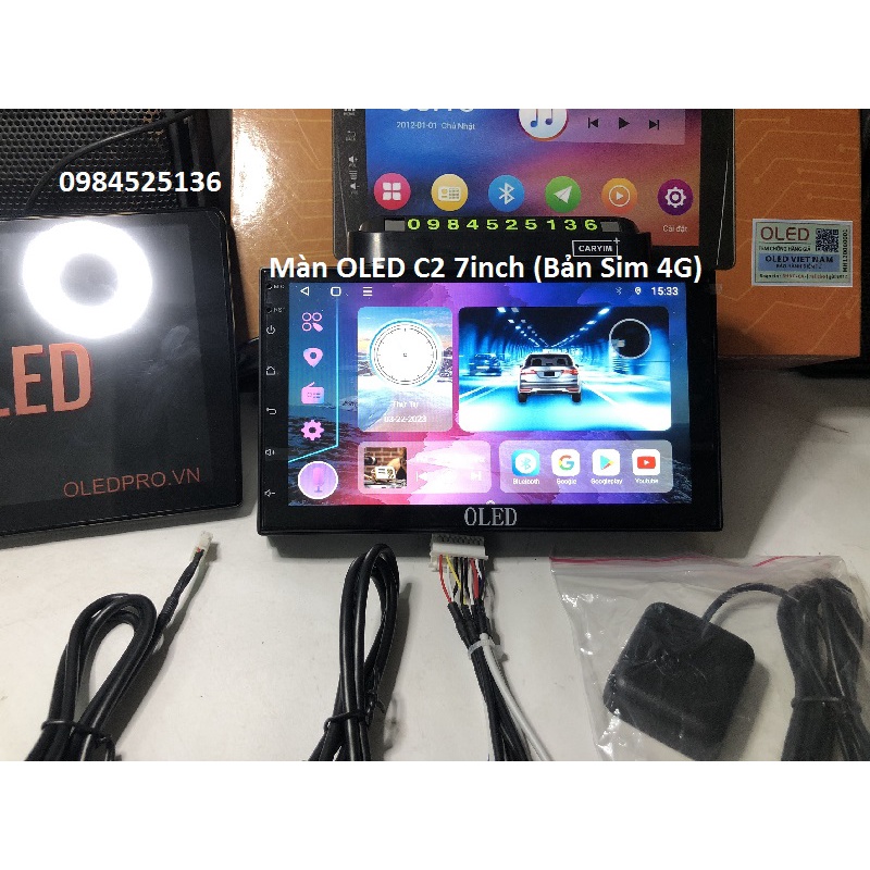 Màn hình DVD Android cho ô tô kích thước 7 inch, lắp cho các dòng xe, mạng 4G ,kết nối wifi, chỉ đường