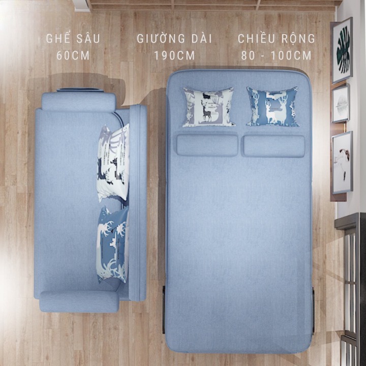 Ghế Sofa Giường Gấp Gọn HP67 Và Mở Ra Thành Giường, Sofa Bed Ghế Gập Thành Giường Chịu Tải 160kg | BigBuy360 - bigbuy360.vn