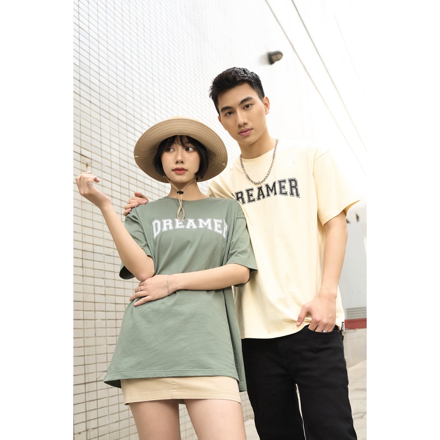 Áo thun Unisex YODY in chữ Dreamer vải cotton cao cấp 3 - TSU6002