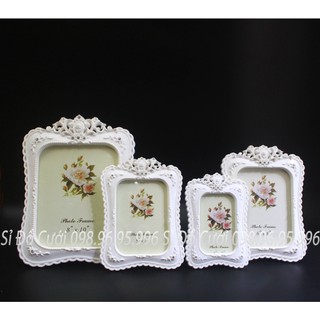 Bộ 4 khung ảnh hoa trắng