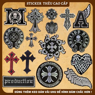 Sticker ủi áo Cao cấp - CÓ SẴN KEO ỦI - sticker vải dùng làm miếng vá áo, phụ kiện trang trí quần áo, balo, giày, nón