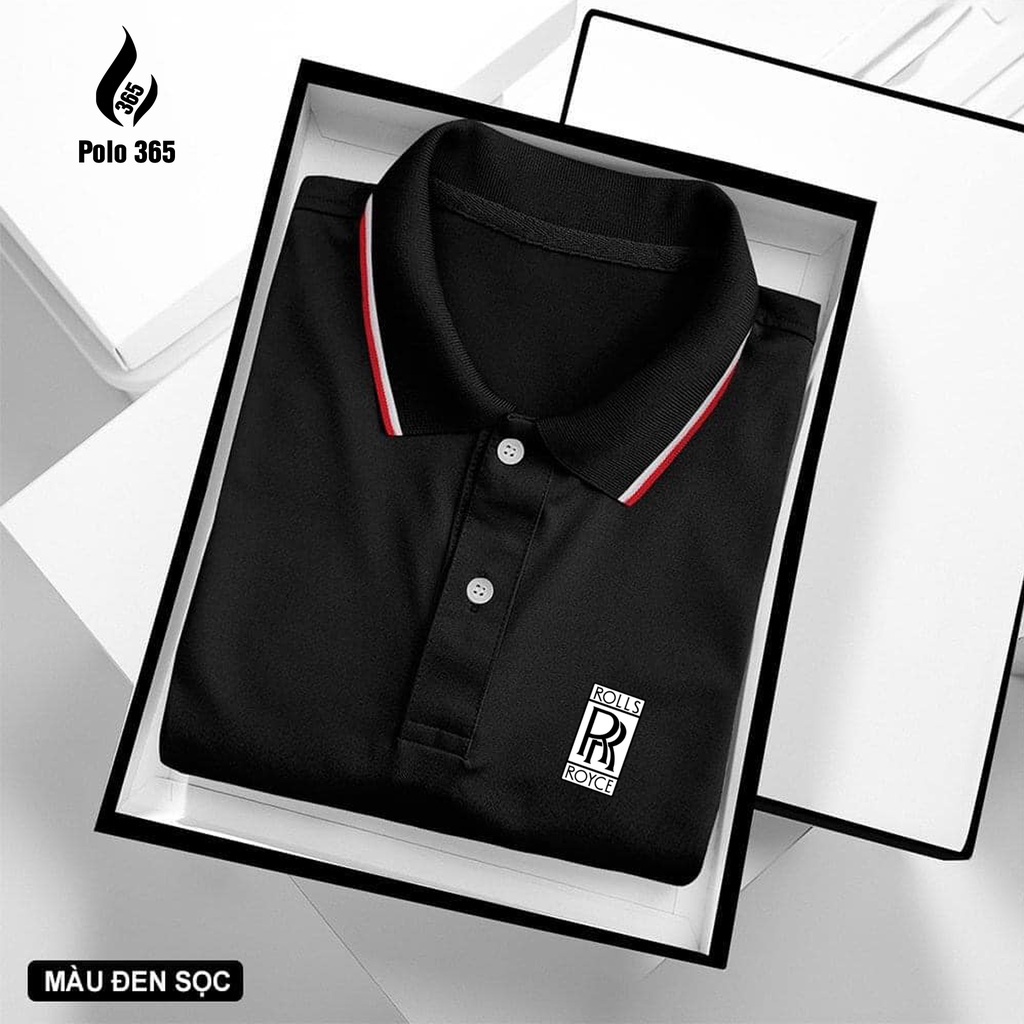 Áo thun Polo xe ô tô Rolls-Royce - Áo polo các hãng xe chất cá sấu poly 4c - polo 365