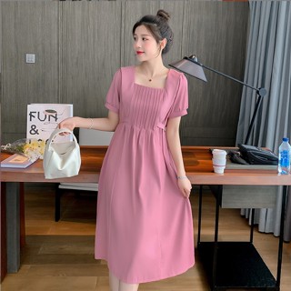 (HÀNG ĐẸP) Váy bầu - Đầm bầu_xếp li ngực điều chỉnh độ rộng tinh tế, tôn dáng - Đầm Big size