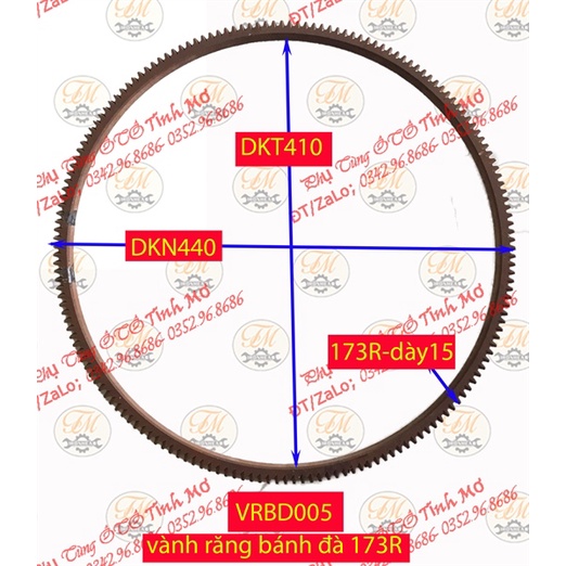 vành răng bánh đà 173R