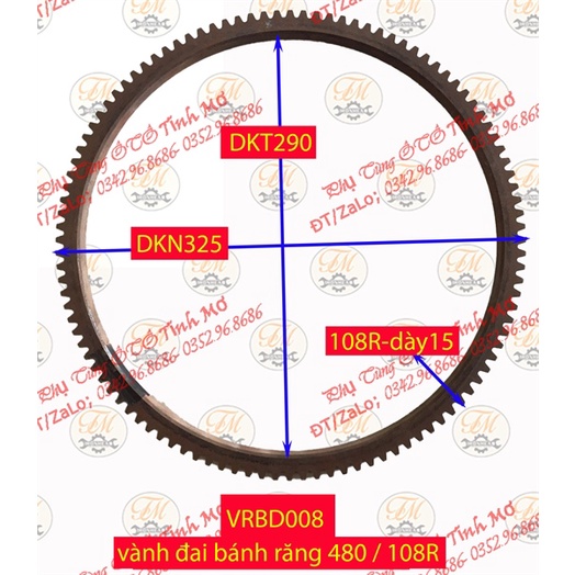 vành răng bánh đà 480/108R