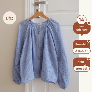 Áo dài tay cotton đũi mềm tay bồng bềnh - Cloud Blouse - ufo.thebasic