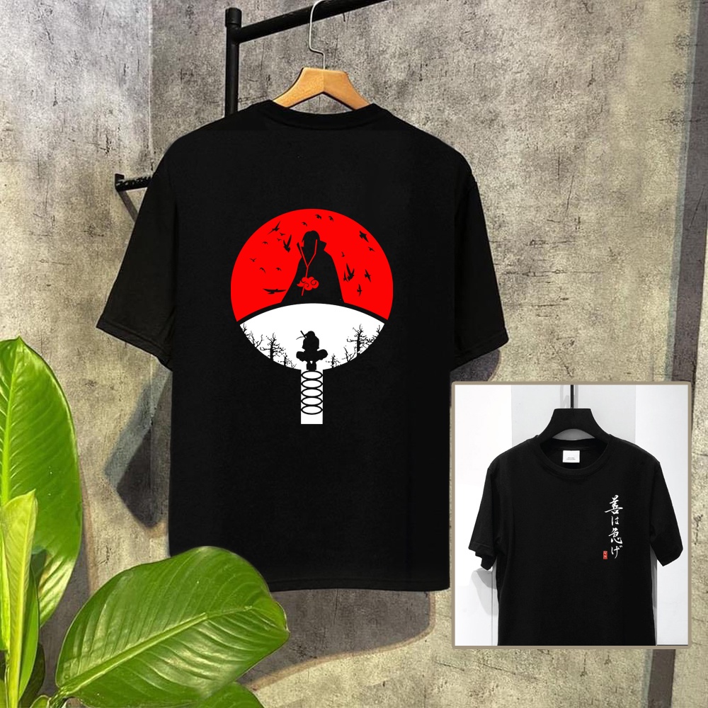 Áo Naruto, áo thun gia tộc Uchiha , áo phông tổ chức Akatsuki tay lỡ, loại đẹp ( Unisex )
