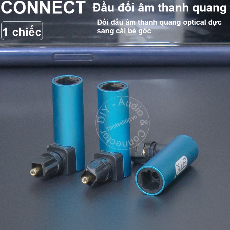 Jack optical đực sang cái vuông góc 1 chiếc - Toslink digital audio male to female converter