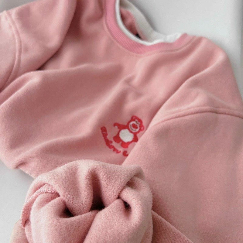 Áo Sweater Chất Nỉ Thuê Hình Gấu Form Rộng Tay Dài Nam Nữ