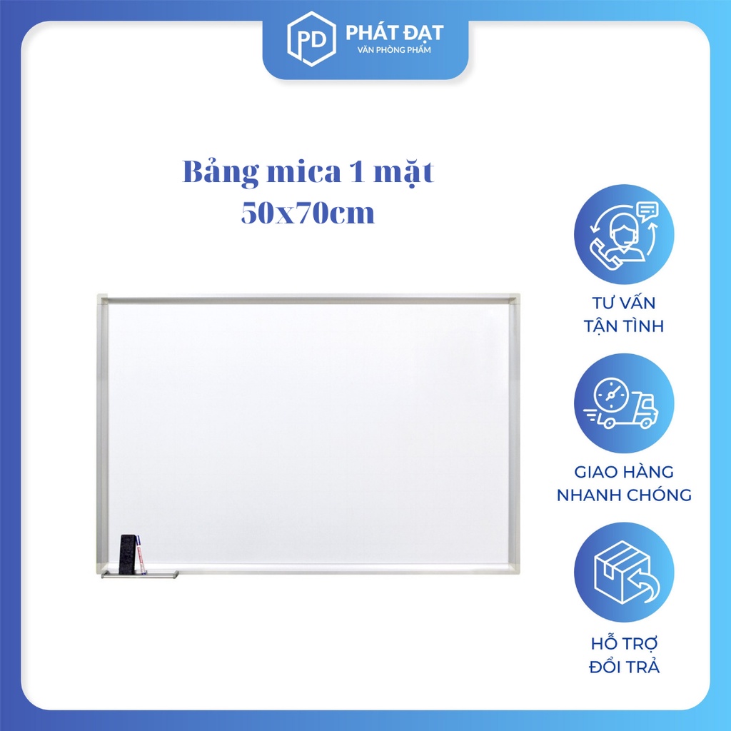 Bảng Trắng Mica Viết Bút Lông 50x70cm Viền Nhôm - bảng treo tường - bảng viết bút lông