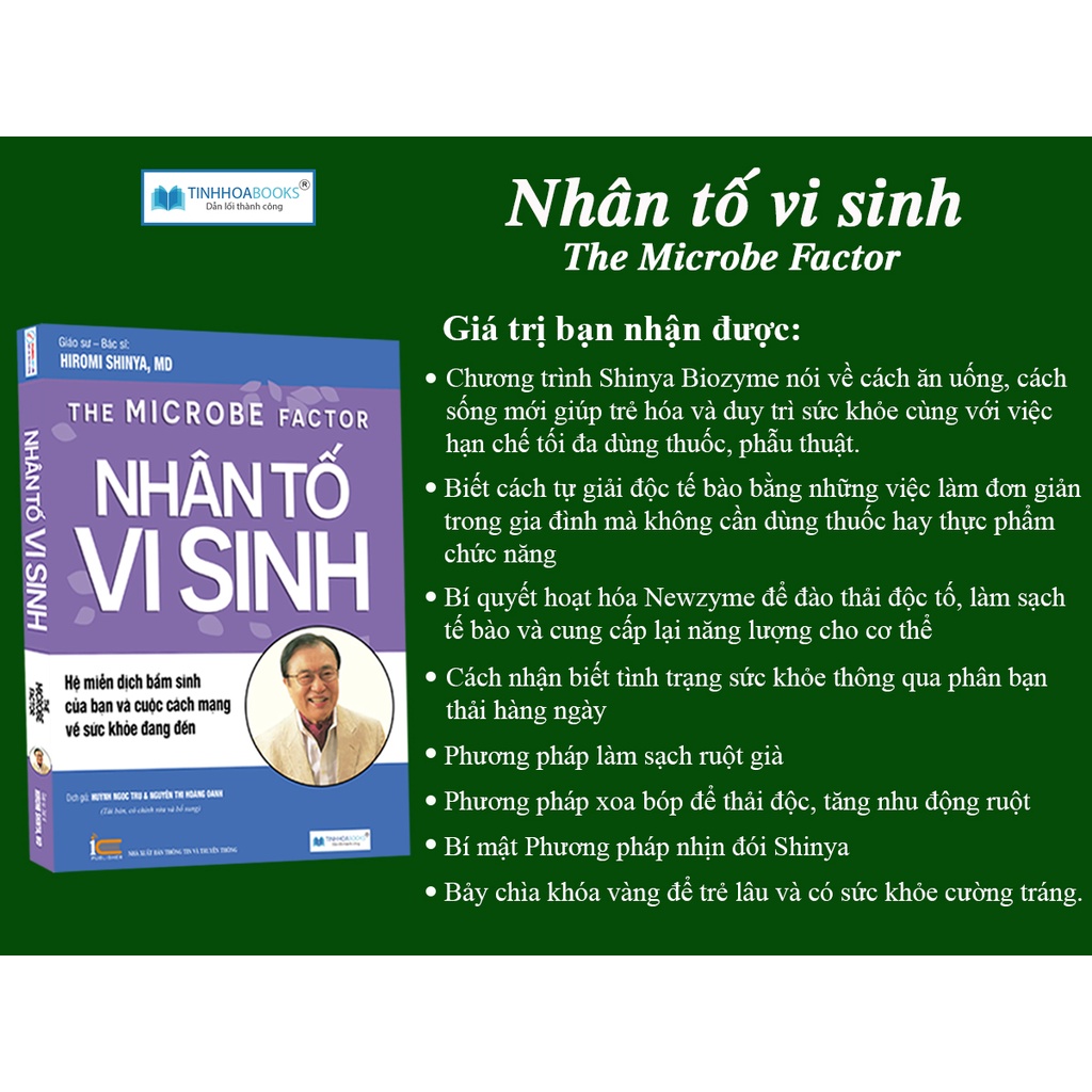 Sách - Combo Nhân tố vi sinh + Enzym chống lão hóa - TinhHoaBooks